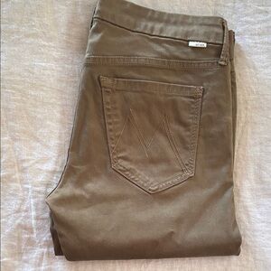 MOTHER Women's Skinny Jeans in Olive